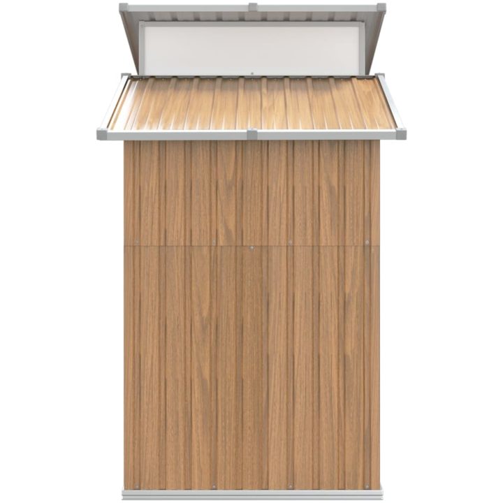 Trädgårdsskjul brun 270x130x208,5 cm galvaniserat stål vidaXL – bild 5