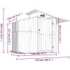 Trädgårdsskjul brun 270x130x208,5 cm galvaniserat stål vidaXL – miniatyr 7