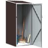Trädgårdsskjul brun 87x98x159 cm galvaniserat stål vidaXL – miniatyr 3