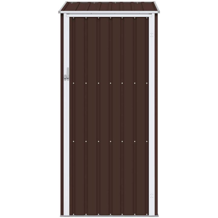 Trädgårdsskjul brun 87x98x159 cm galvaniserat stål vidaXL – bild 4