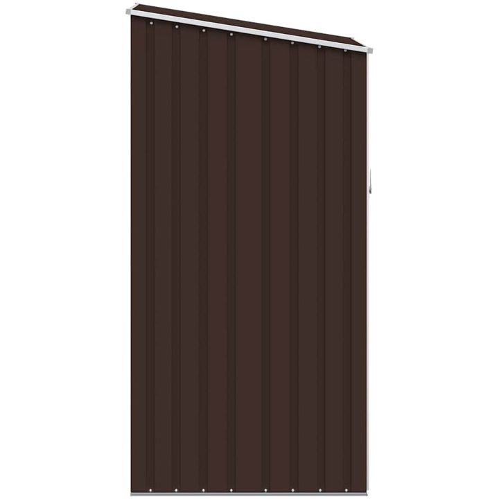 Trädgårdsskjul brun 87x98x159 cm galvaniserat stål vidaXL – bild 5