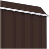 Trädgårdsskjul brun 87x98x159 cm galvaniserat stål vidaXL – miniatyr 7