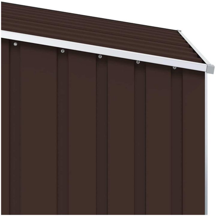 Trädgårdsskjul brun 87x98x159 cm galvaniserat stål vidaXL – bild 7