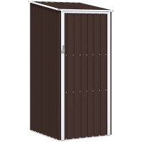 Trädgårdsskjul brun 87x98x159 cm galvaniserat stål vidaXL