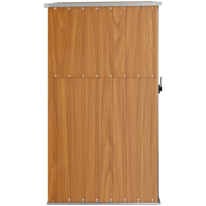 Trädgårdsskjul brun galvaniserat stål vidaXL 88 x 89 x 161 cm – bild 4