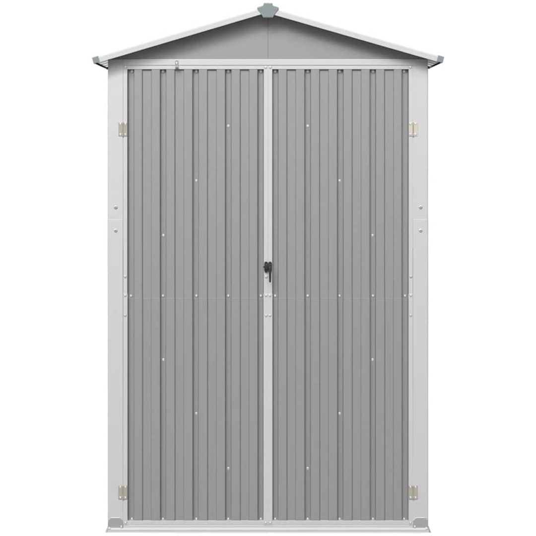 Trädgårdsskjul grå 116x45x175 cm galvaniserat stål vidaXL – bild 6