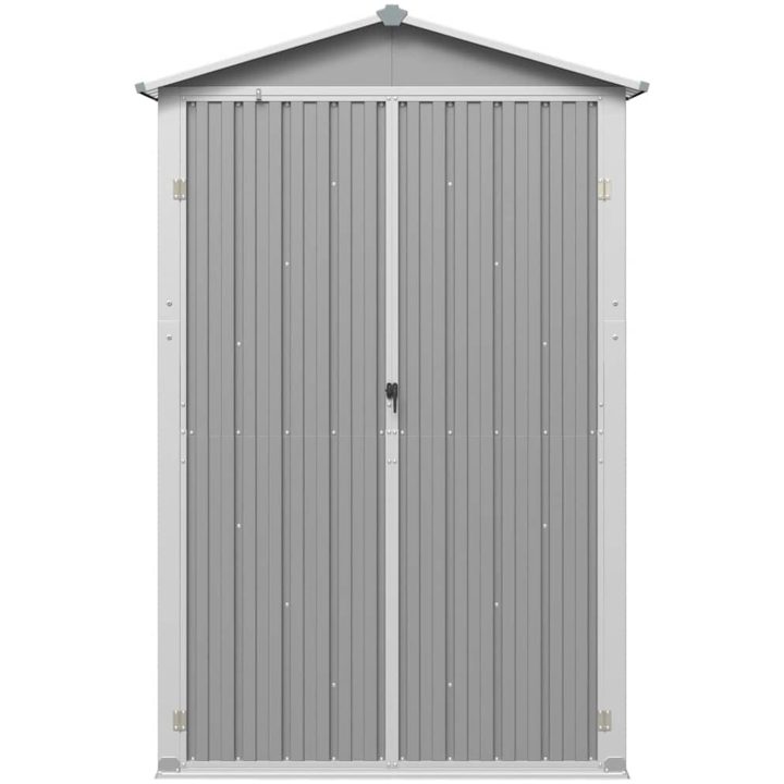 Trädgårdsskjul grå 116x45x175 cm galvaniserat stål vidaXL – bild 6