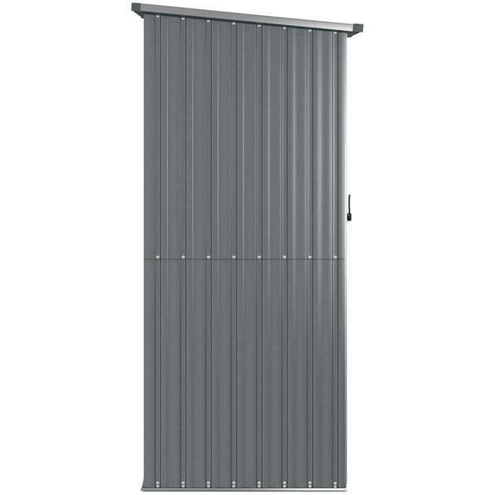Trädgårdsskjul grå 118,5x97x209,5 cm galvaniserat stål vidaXL – bild 5