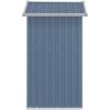 Trädgårdsskjul grå 126x97,5x177 cm galvaniserat stål vidaXL – miniatyr 5