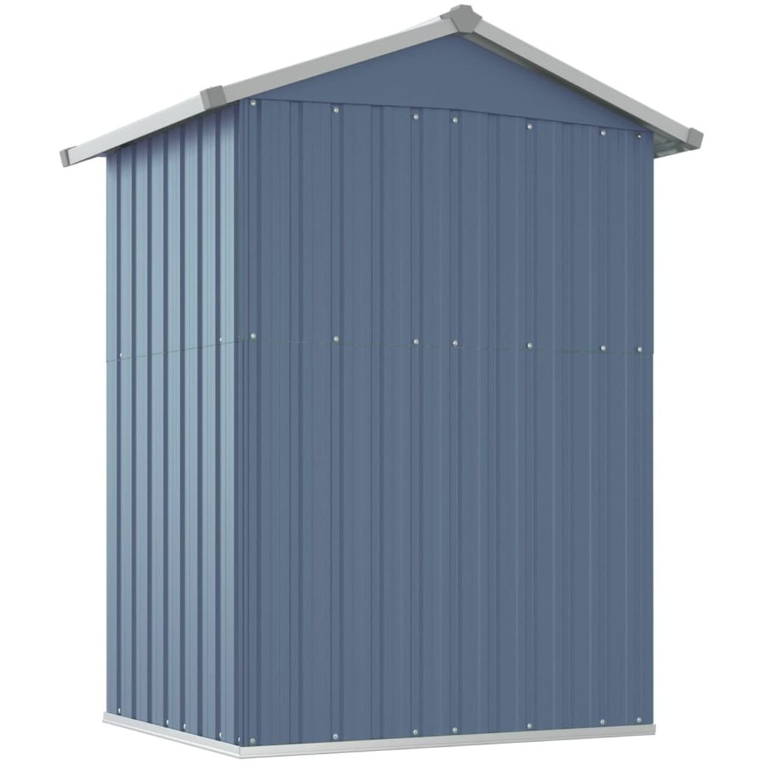 Trädgårdsskjul grå 126x97,5x177 cm galvaniserat stål vidaXL – bild 6