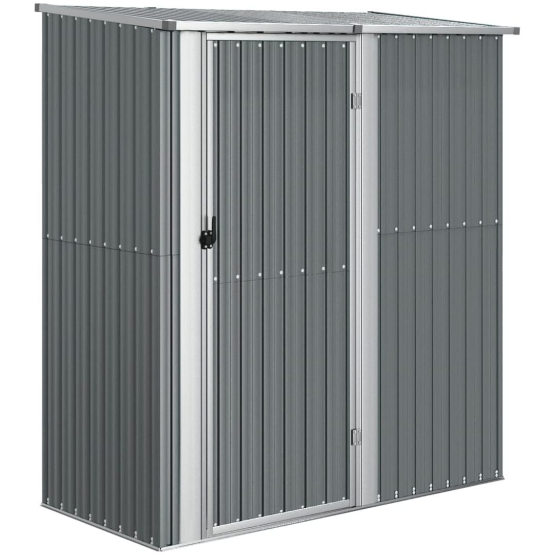 Trädgårdsskjul grå 180,5x97x209,5 cm galvaniserat stål vidaXL – bild 2