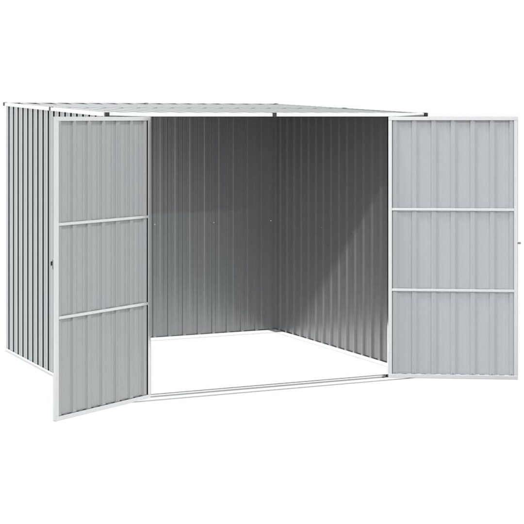 Trädgårdsskjul grå 195x198x159 cm galvaniserat stål vidaXL – bild 6