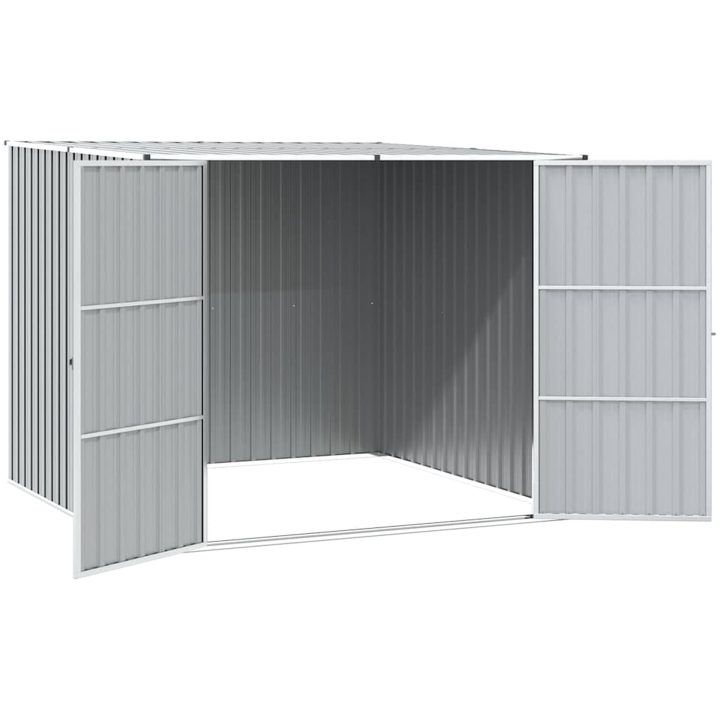Trädgårdsskjul grå 195x198x159 cm galvaniserat stål vidaXL – bild 6