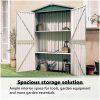 Trädgårdsskjul grön 116x45x175 cm galvaniserat stål vidaXL – miniatyr 12