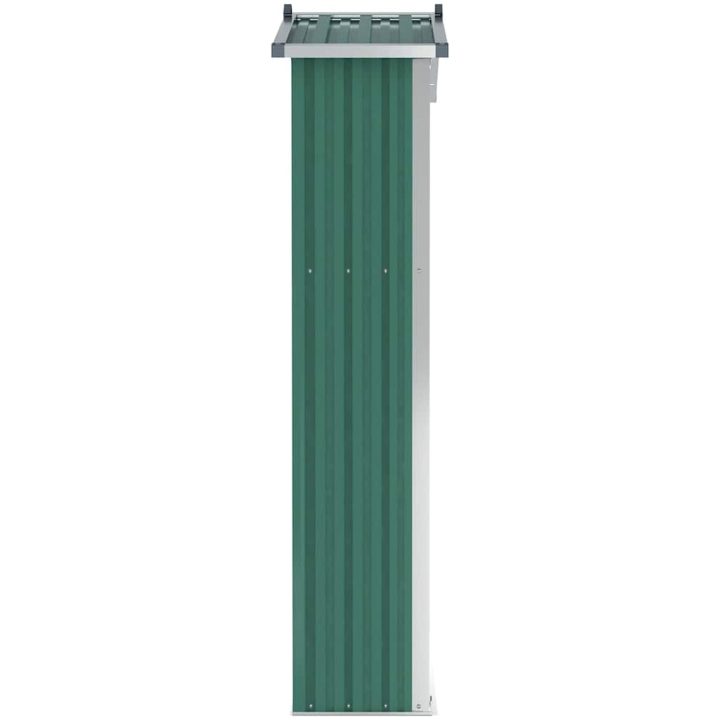 Trädgårdsskjul grön 116x45x175 cm galvaniserat stål vidaXL – bild 5