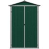 Trädgårdsskjul grön 116x45x175 cm galvaniserat stål vidaXL – miniatyr 6