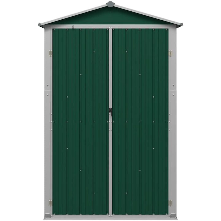 Trädgårdsskjul grön 116x45x175 cm galvaniserat stål vidaXL – bild 6