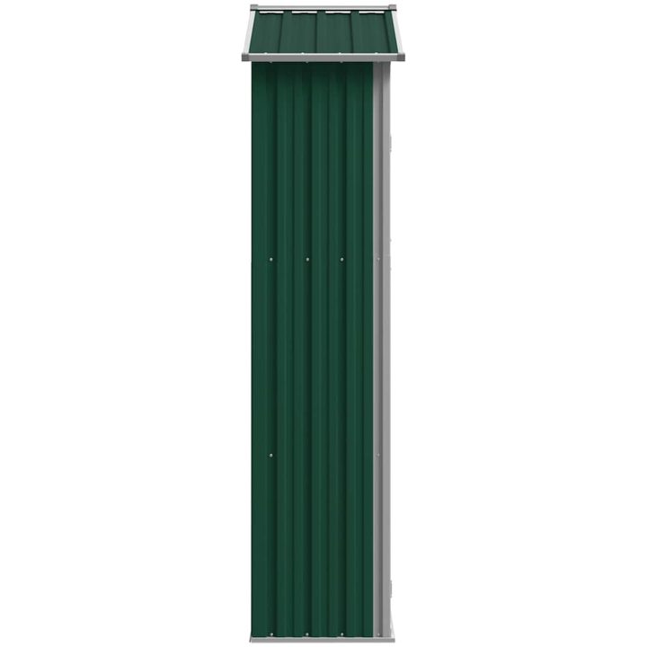 Trädgårdsskjul grön 116x45x175 cm galvaniserat stål vidaXL – bild 7