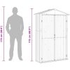 Trädgårdsskjul grön 116x45x175 cm galvaniserat stål vidaXL – miniatyr 10