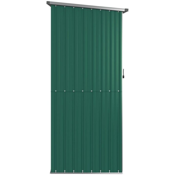 Trädgårdsskjul grön 118,5x97x209,5 cm galvaniserat stål vidaXL – bild 5