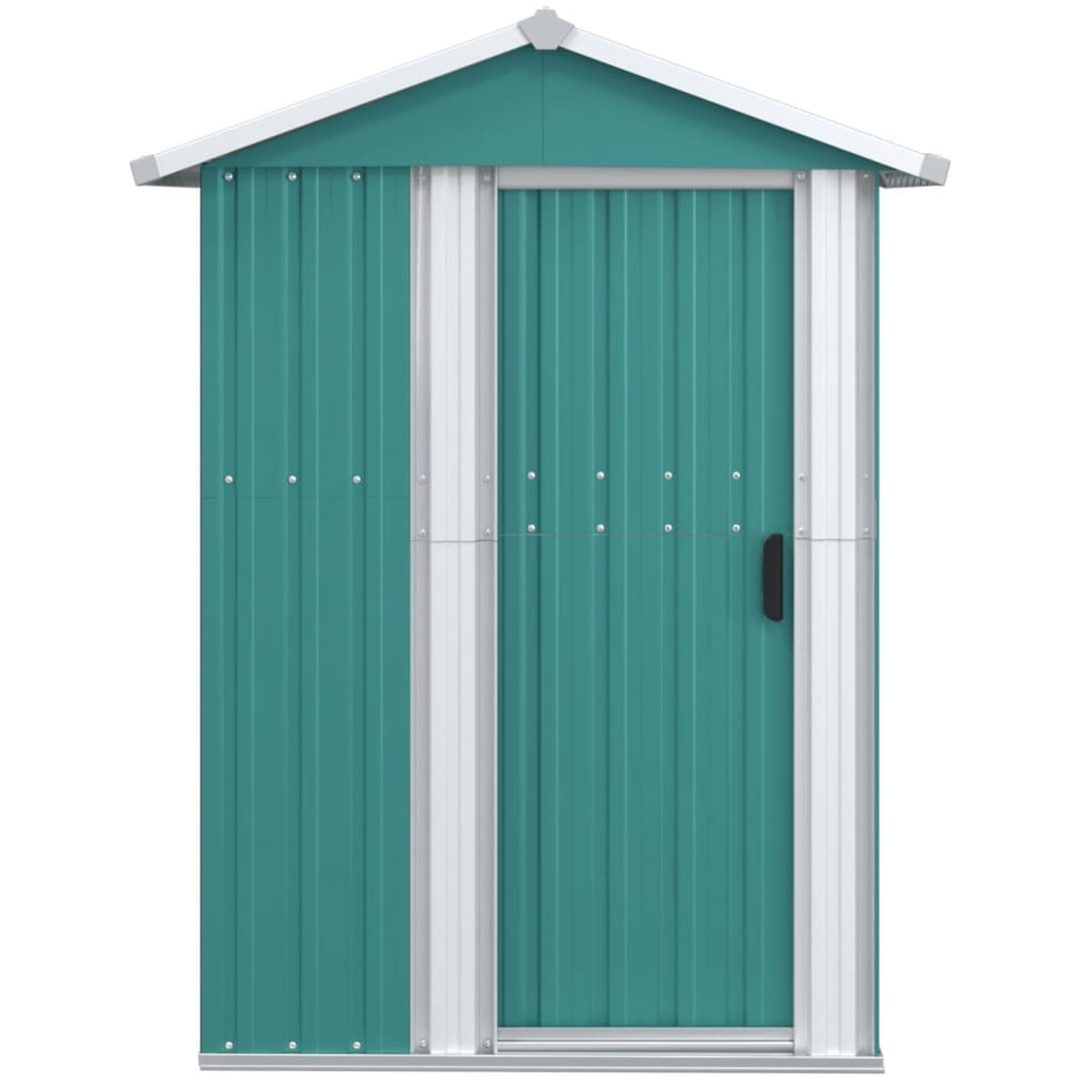 Trädgårdsskjul grön 126x97,5x177 cm galvaniserat stål vidaXL – bild 3
