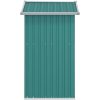 Trädgårdsskjul grön 126x97,5x177 cm galvaniserat stål vidaXL – miniatyr 5