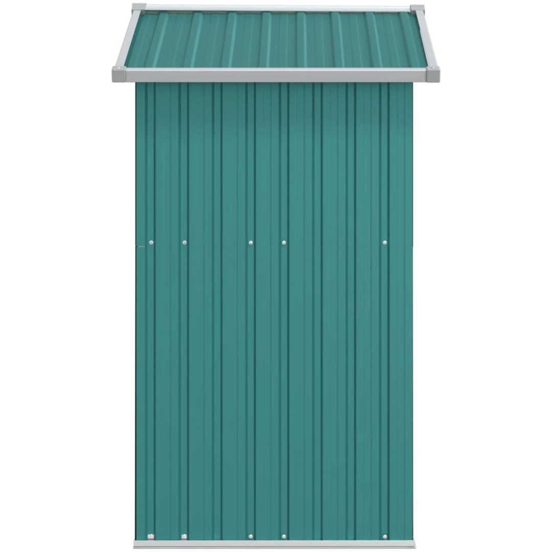 Trädgårdsskjul grön 126x97,5x177 cm galvaniserat stål vidaXL – bild 5