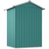Trädgårdsskjul grön 126x97,5x177 cm galvaniserat stål vidaXL – miniatyr 6