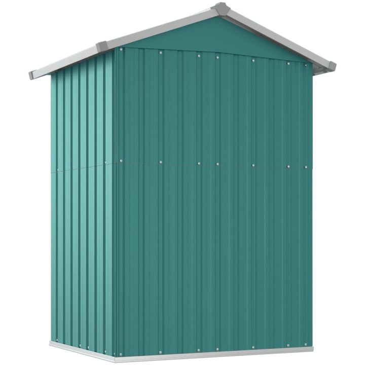 Trädgårdsskjul grön 126x97,5x177 cm galvaniserat stål vidaXL – bild 6