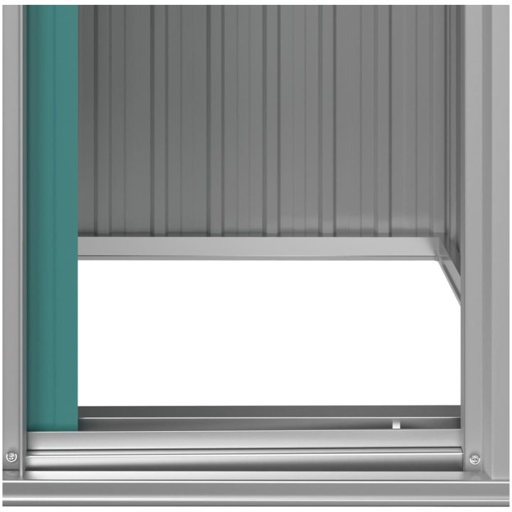 Trädgårdsskjul grön 126x97,5x177 cm galvaniserat stål vidaXL – bild 7