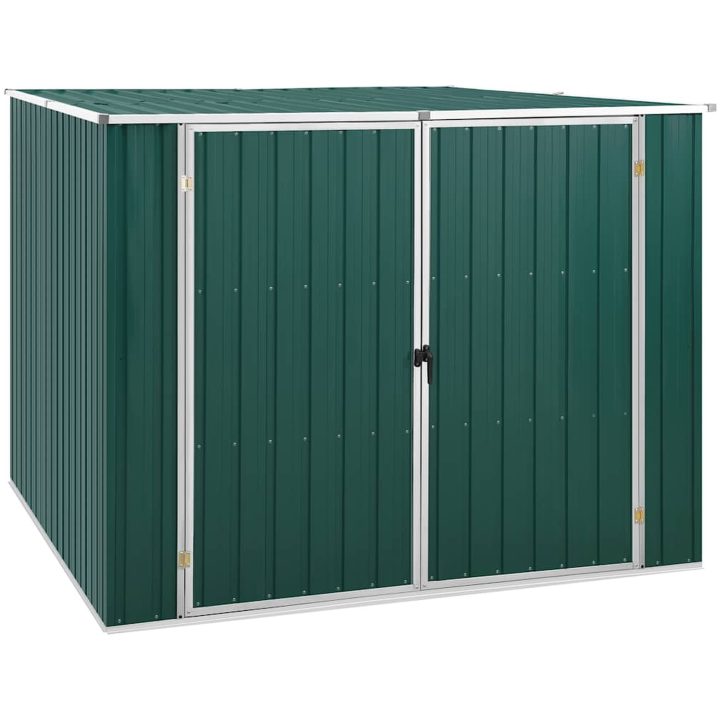 Trädgårdsskjul grön 195x198x159 cm galvaniserat stål vidaXL – bild 2