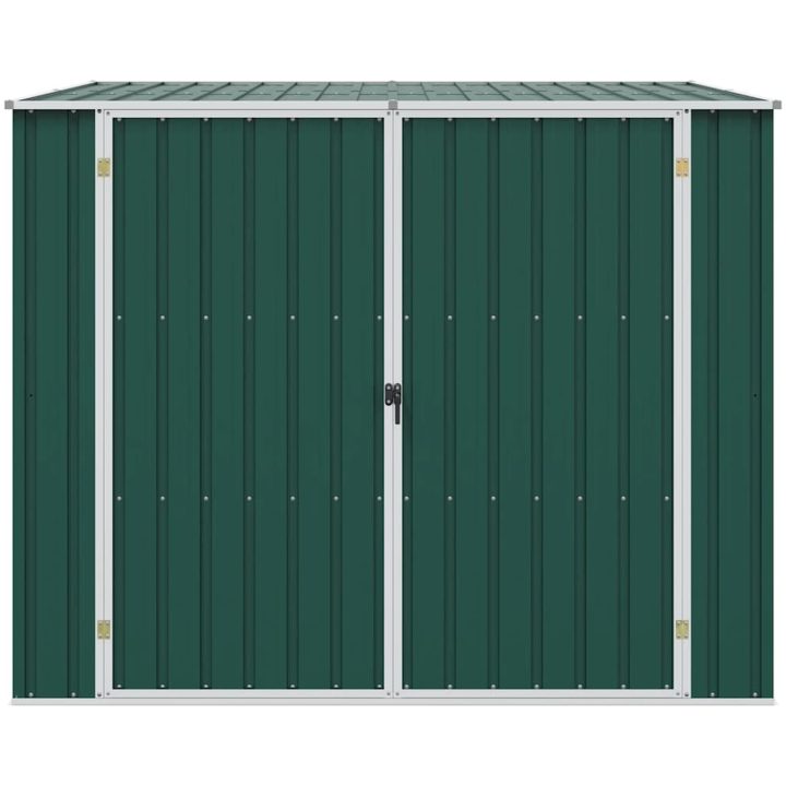 Trädgårdsskjul grön 195x198x159 cm galvaniserat stål vidaXL – bild 5