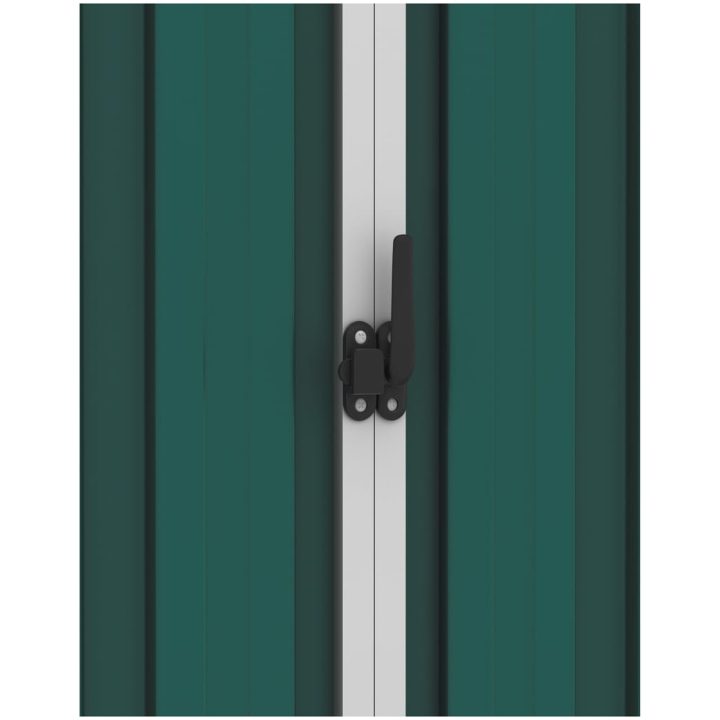 Trädgårdsskjul grön 205x129x183 cm galvaniserat stål vidaXL – bild 6