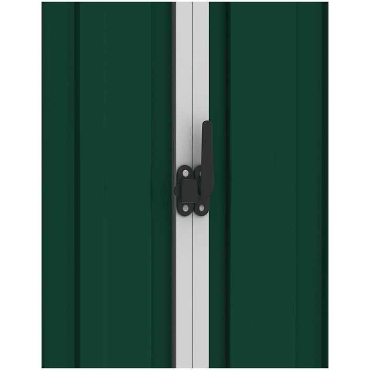 Trädgårdsskjul grön 205x129x183 cm galvaniserat stål vidaXL – bild 7