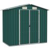 Trädgårdsskjul grön 205x129x183 cm galvaniserat stål vidaXL – miniatyr 1