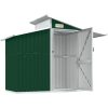 Trädgårdsskjul grön 270x130x208,5 cm galvaniserat stål vidaXL – miniatyr 4
