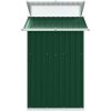 Trädgårdsskjul grön 270x130x208,5 cm galvaniserat stål vidaXL – miniatyr 5