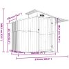 Trädgårdsskjul grön 270x130x208,5 cm galvaniserat stål vidaXL – miniatyr 7