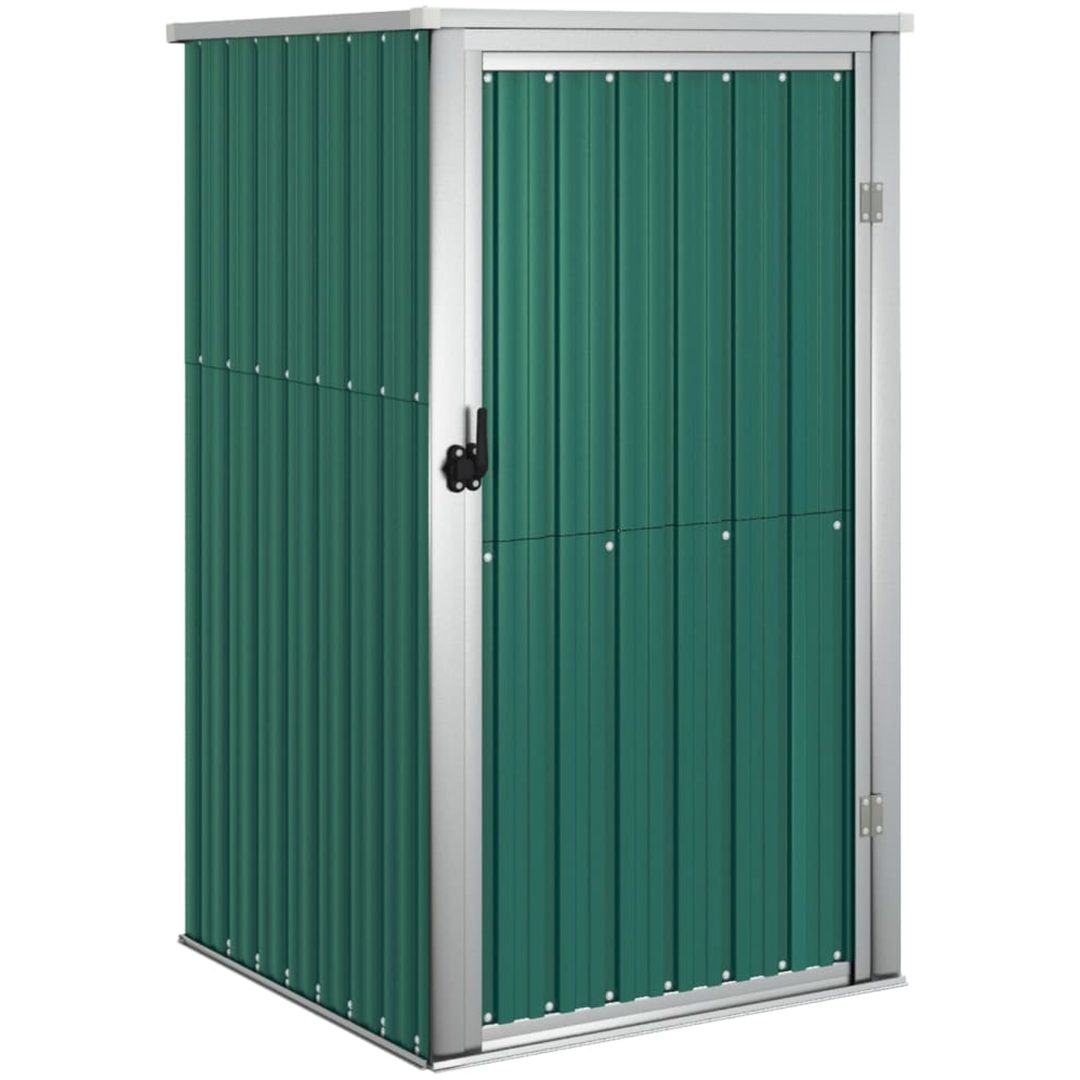 Trädgårdsskjul grön galvaniserat stål vidaXL 88 x 89 x 161 cm – bild 2