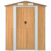 Trädgårdsskjul ljusbrun galvaniserat stål vidaXL 192 x 108 x 223 cm – miniatyr 3