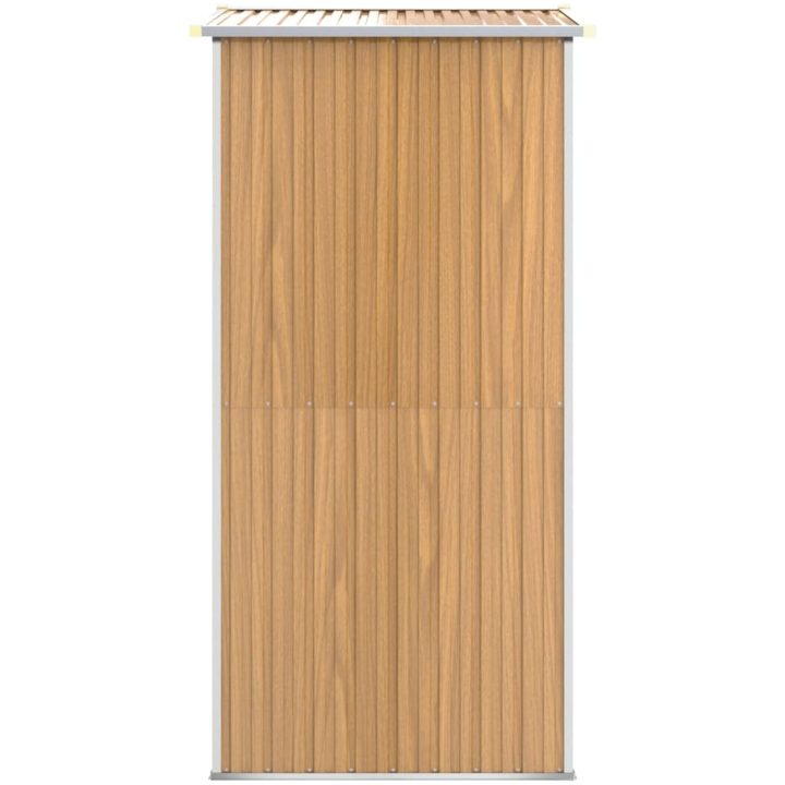 Trädgårdsskjul ljusbrun galvaniserat stål vidaXL 192 x 108 x 223 cm – bild 4
