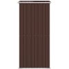 Trädgårdsskjul mörkbrun galvaniserat stål vidaXL 192 x 108 x 223 cm – miniatyr 4
