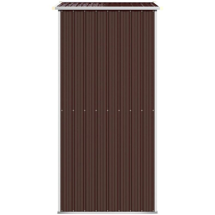 Trädgårdsskjul mörkbrun galvaniserat stål vidaXL 192 x 108 x 223 cm – bild 4
