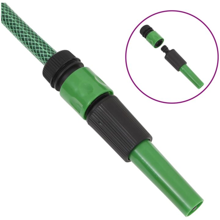 Trädgårdsslang med kopplingar grön 0,5" 20 m PVC vidaXL 20 m (0.5") – bild 7