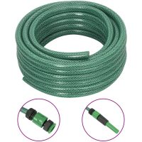 Trädgårdsslang med kopplingar grön 0,5" 20 m PVC vidaXL