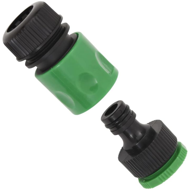 Trädgårdsslang med kopplingar grön 0,5" 30 m PVC vidaXL 30 m (0.5") – bild 9