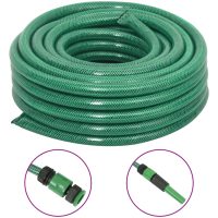 Trädgårdsslang med kopplingar grön 0,75" 10 m PVC vidaXL