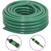 Trädgårdsslang med kopplingar grön 0,75" 20 m PVC vidaXL