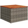Trädgårdssofa Set 7 pcs Grå Rattans, polyester vidaXL 55 x 55 x 37 cm – miniatyr 7