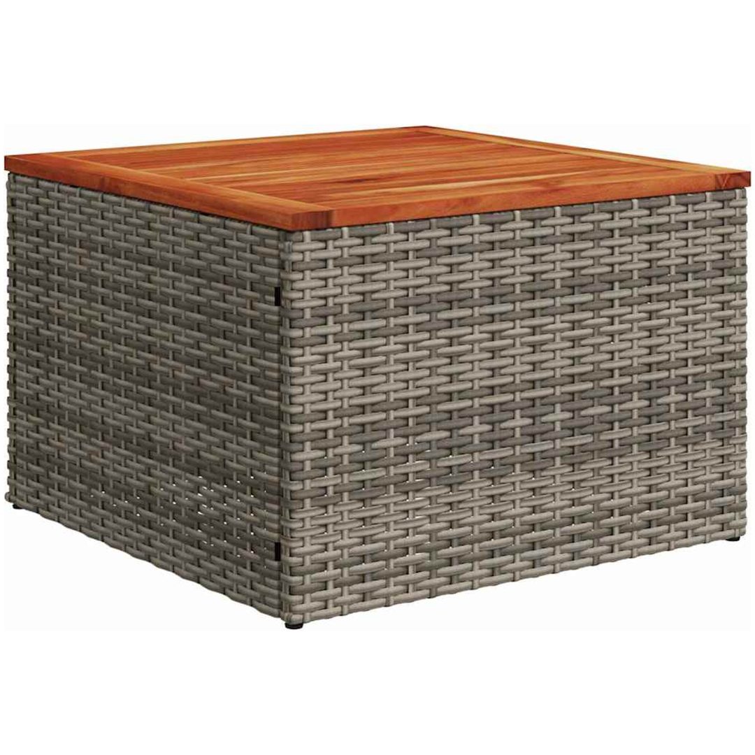 Trädgårdssofa Set 7 pcs Grå Rattans, polyester vidaXL 55 x 55 x 37 cm – bild 7